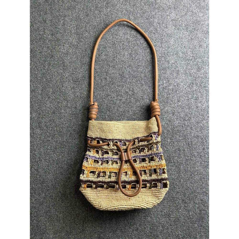 Womens 2020 Ulla Johnson Runway Raffia Woven Shoulder Bag, Size One Size